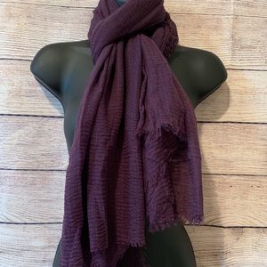 Hemp + Cotton Blend multi use Purple Scarf